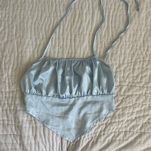 Silk Top with Neck Tie